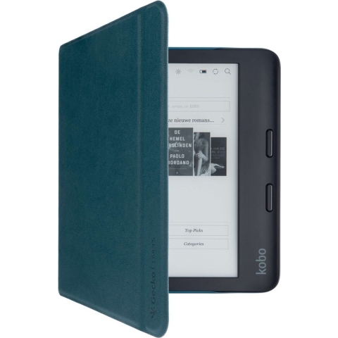 Gecko Covers Kobo Libra 2 & Tolino Vision 6 Easy-Click Cover - Automatische sleep/wake functie - Petrol