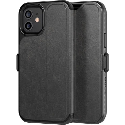 Tech21 Evo Wallet book case voor iPhone 12 / 12 Pro - Smokey Black
