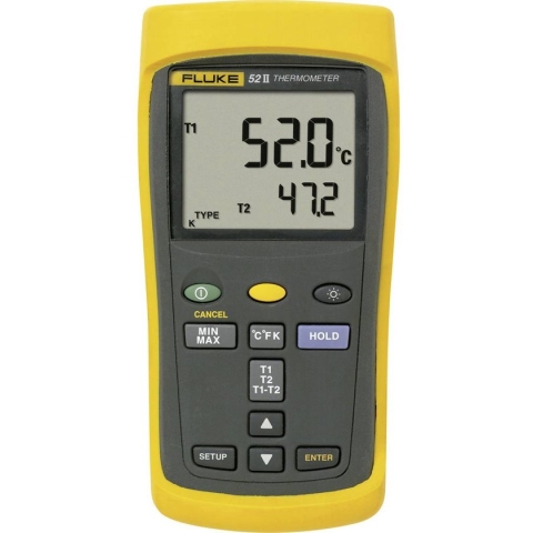 Fluke 52 II Temperatuurmeter -250 - +1372 °C Sensortype J, K, T, E