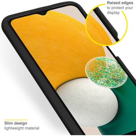 Accezz Hoesje Siliconen Geschikt voor Samsung Galaxy A13 (5G) / A04s - Accezz Liquid Silicone Backcover - Zwart