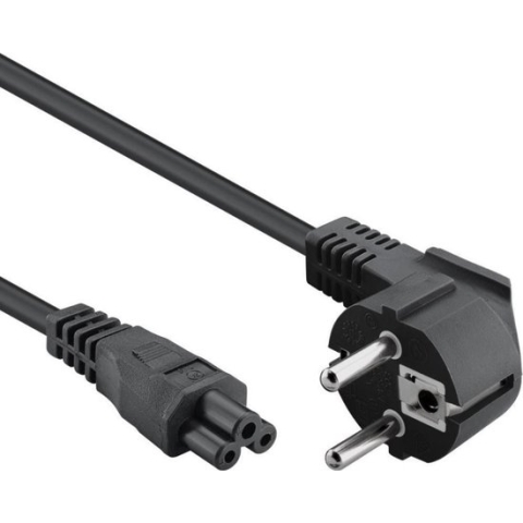 Schuko naar C5 apparaatsnoer - 2 meter - Zwart - Allteq