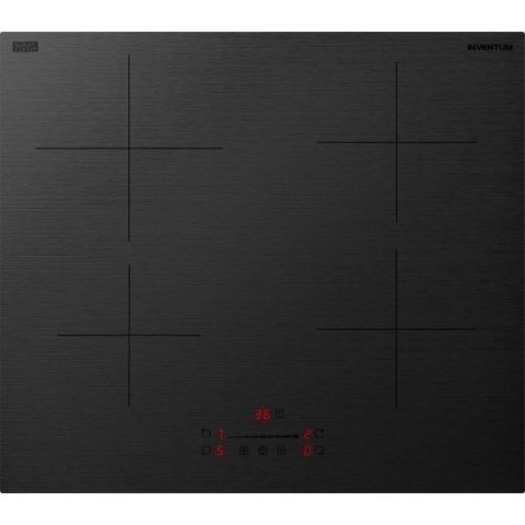 Inventum IKI6008MAT - Inbouw inductie kookplaat - 60 cm - 4 kookzones - 1-fase plug & play - Randloos - Matzwart