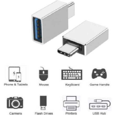 2X USB 3.1 Type C naar USB 3.0 OTG Adapter voor o.a. iPhone, Macbook en Chromebook - Zilver