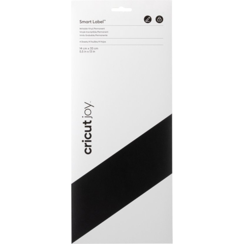 Cricut Joy Smart Label - beschrijfbaar vinyl - permanent - zwart - 14x33cm - 4 vellen