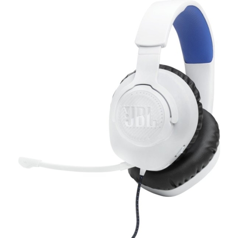 JBL Quantum 100P Wit/Blauw - Gaming Headset voor PlayStation - Bedraad - Over-Ear - PS4/PS5, PC, Xbox & Nintendo Switch