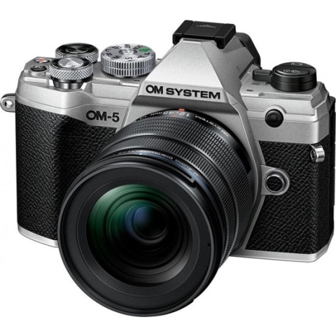 OM-5 met standaardlens 12 - 45 mm Kit Zwart/Zilver