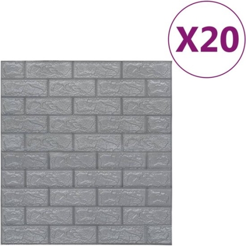vidaXL-3D-behang-zelfklevend-20-st-bakstenen-antracietkleurig