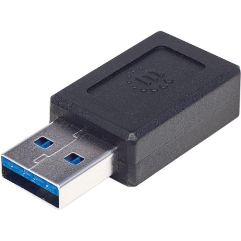 Manhattan USB 3.2 Gen 2 (USB 3.1 Gen 2) Adapter [1x USB 3.2 Gen 2 stekker A​ (USB 3.1) - 1x USB-C bus] neu
