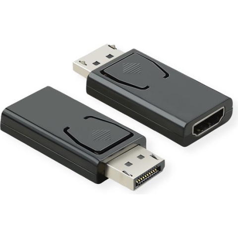 Value 12.99.3158 Adapter [1x DisplayPort stekker - 1x HDMI-bus] Zwart