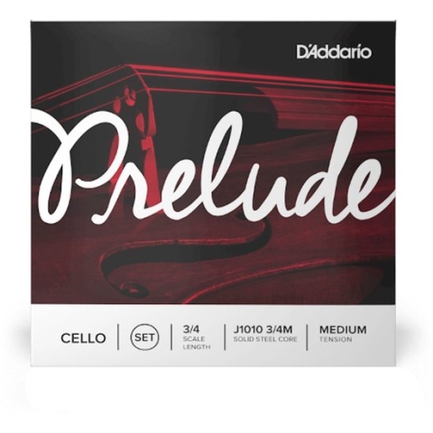 D'Addario Prelude J1010 3/4M cello snarenset, 3/4 mensuur, medium spanning