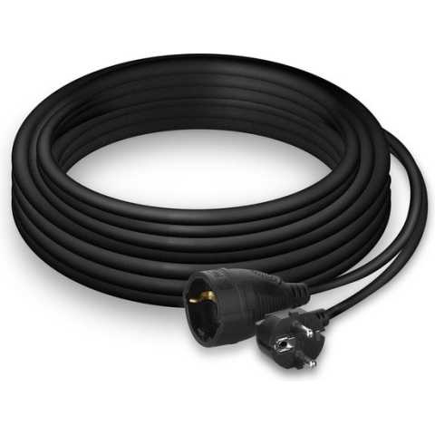 ACT Verlengkabel 10 meter - CEE 7/7 male (haaks) - CEE 7/7 female – Binnengebruik - AC2470