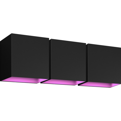 Philips Hue Resonate Downward White and Color - zwart 3-pack