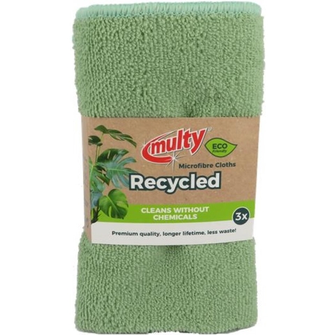 Multy Gerecyclede Microvezeldoeken 3 Stuks Groen