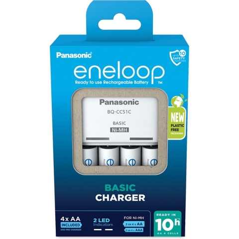 Eneloop CC51 - Batterijoplader - Met 4X Eneloop AA 2000 mAh