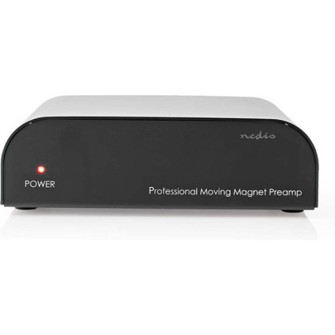Voorversterker - Input: 1x RCA - Output: 1x RCA - 2 Kanalen - Phono / Platenspeler - Automatisch - Zwart