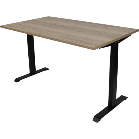 Euroseats Zit/Zit Bureau 160 x 80 Zwart/Eiken