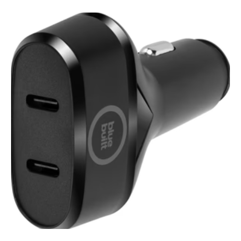 BlueBuilt 20W - Auto oplader - 2 USB-C poorten