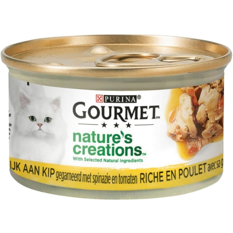 Gourmet Kattenvoer Nat Nature's Creations Tomaat - Spinazie 85 gr