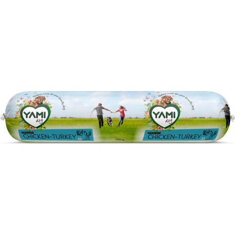 YamiPets Sjef’s Cuisine houdbare hondenworst kip & kalkoen 750 gram
