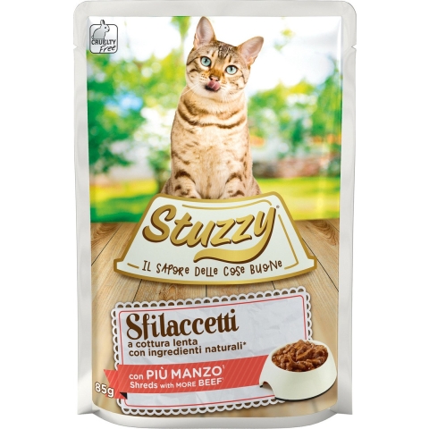 Stuzzy Cat Pouch Sfilaccetti Rund 85 gram