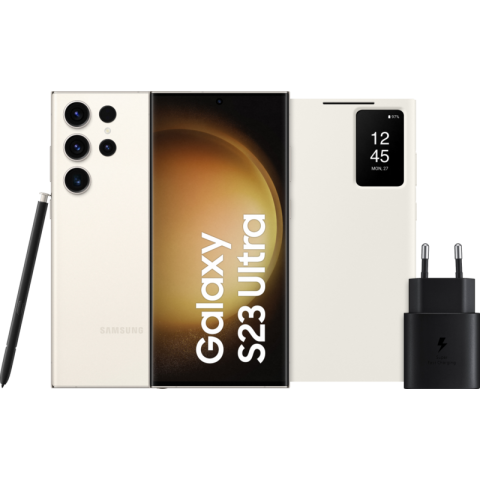 Samsung Galaxy S23 Ultra 512GB Crème 5G + Accessoirepakket