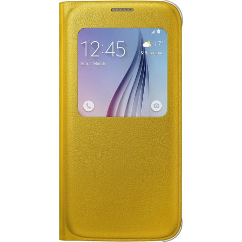 Samsung S View Cover PU Leder voor Samsung Galaxy S6 - Geel