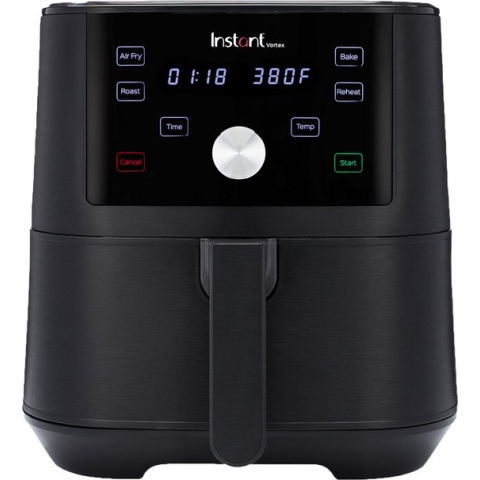 Instant Pot Vortex Airfyer (zwart) - 4 liter - Supersnel : tot 20% sneller dan andere heteluchtfriteuses! - bakken, grillen, verwarmen