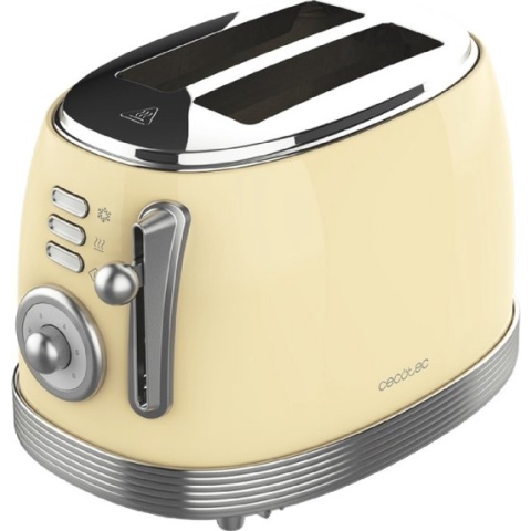 Broodrooster Cecotec Vintage 800 Light Yellow 850 W