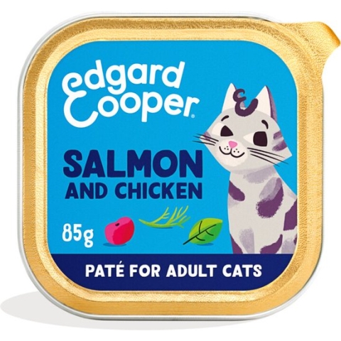Edgard & Cooper Kattenvoer Adult Pate Zalm - Kip 85 gr