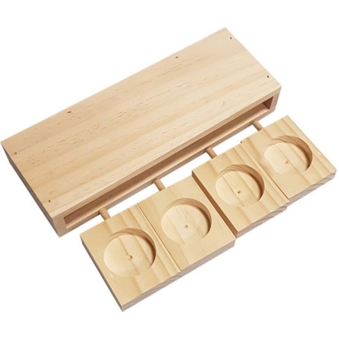 Duvoplus - Speelgoed Voor Dieren - Knaagdier - Houten Sniffle `n Snack Puzzle Ben 22x8x3,6cm - 1st