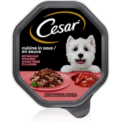 Cesar Cuisine - Kalf/Kalkoen - Hondenvoer - 1 x 150 g