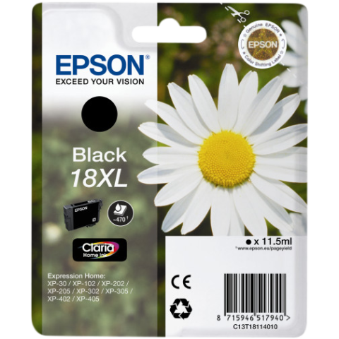 Epson 18XL Cartridge Zwart