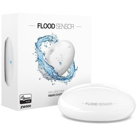 Fibaro Flood Sensor - Water- en Temperatuursensor - Z-wave Plus - Draadloos bereik 30m (24 maanden)