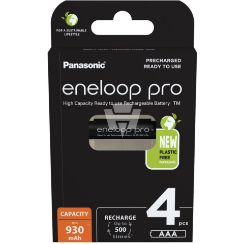 Panasonic AAA Batterij Pro - Oplaadbaar - 1,2V - 930mAh - 4 Stuks