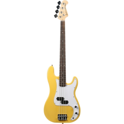 Fazley FPB118YL elektrische basgitaar geel