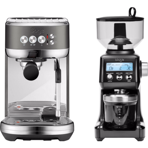 Sage The Bambino Plus Black Stainless + Koffiemolen