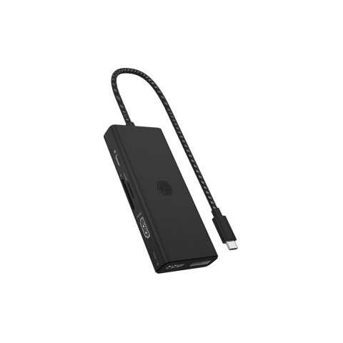 ICY BOX IB-DK4011-CPD Bedraad USB 3.2 Gen 1 (3.1 Gen 1) Type-C Zwart