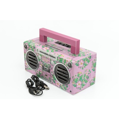 GPO BRONXPINK - Draagbare bluetooth speaker Bronx, jaren '80, roze