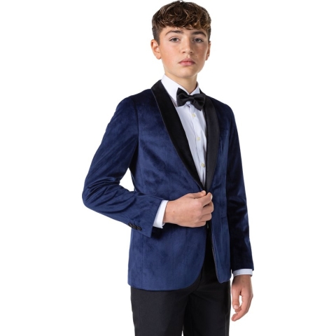 OppoSuits Deluxe Dinner Jacket - Deep Navy - Tiener Blazer - Colbert - Blauw - Maat 10 Jaar
