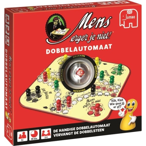 Jumbo - Mens Erger Je Niet! Dobbelautomaat - Bordspel
