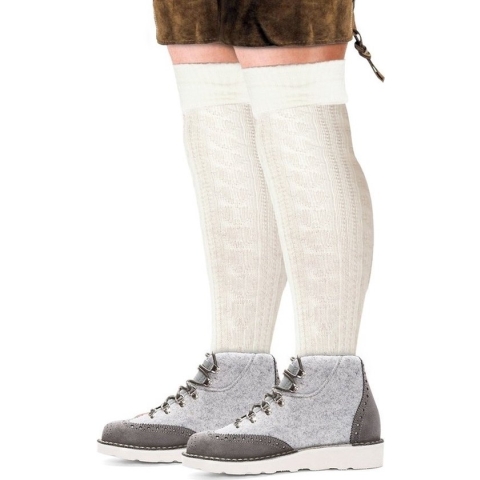 Oktoberfest Oktoberfest - witte tiroler kousen / sokken voor heren