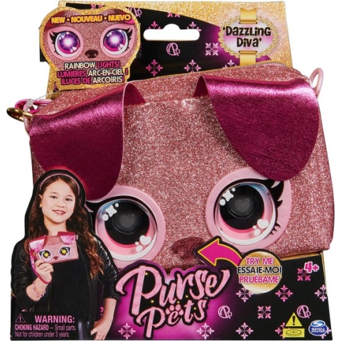 Purse Pets - Wristlet Bag - Puppy - Interactieve Tas & Knuffel met verlichte regenboogogen