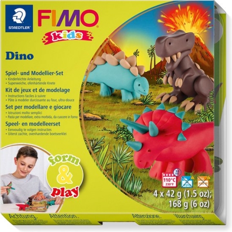 FIMO kids 8034 - ovenhardende boetseerklei - form&play set - Dino