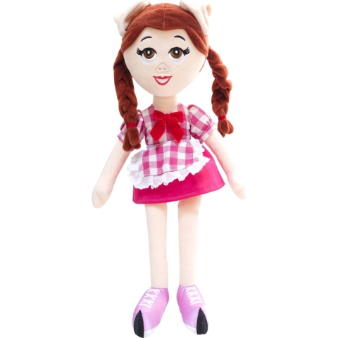 K3 De 3 Biggetjes knuffel - Knuffelpop met muziek 40 cm - Hanne