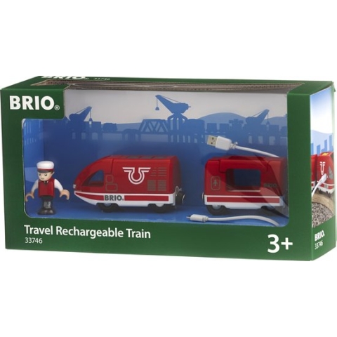 BRIO Oplaadbare rode passagierstrein met USB kabel - 33746
