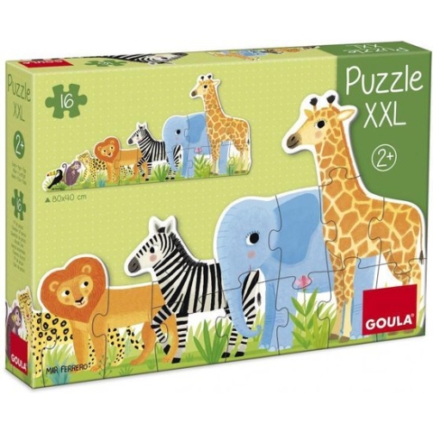 Goula Vormenpuzzel XXL Jungle - 16 stukjes