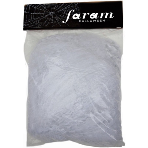 Faram Decoratie spinnenweb/spinrag groot - 850 gram - wit - Halloween/horror thema versiering