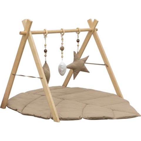 Babygym en Speelkleed MorDesign Leaf Wood Sand