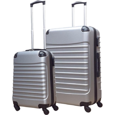 Castillo Quadrant 2 delige ABS Kofferset (XL + S) - Zilver