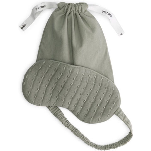 Yumeko slaapmasker katoen sage groen